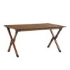 Lightweight aluminum folding outdoor table, suitable for indoor and outdoor camping, picnics, beaches, backyards, barbecues, parties, patios, Brown - 3 of 4
