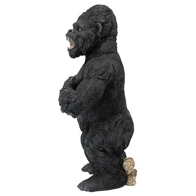 Large Black Resin Great Ape Jungle Animal Statue