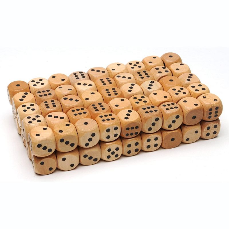 WE Games Wooden Dice with Rounded Corners - 100 Bulk Pack, 2 of 4