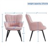 Yaheetech Set of 2 Modern Pleated Curved Back Fabric Accent Chair Living Room Dining Room Bedroom - 3 of 4