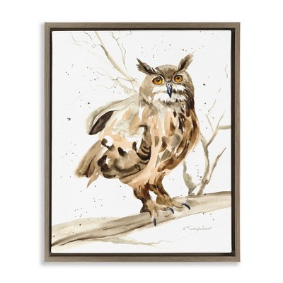Stupell Industries Owl Perched in Tree, 17" x 21"