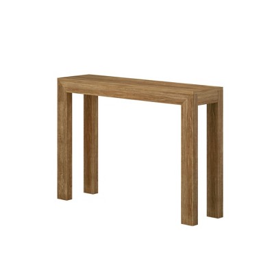Pecan Solid Pine Wood Console Table with Storage, 46.25 Inch