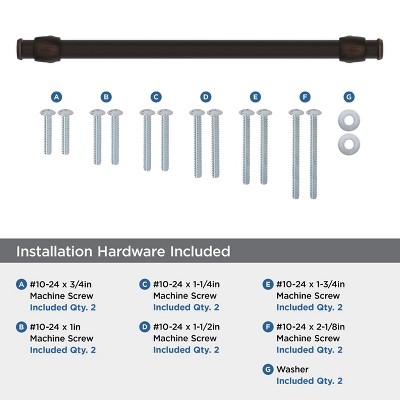 Oil Rubbed Bronze 14.5" Appliance Pull with Mounting Hardware