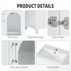 Mshliw 20 Inch Freestanding Bathroom Vanity with Sink, 2-Tier Side Shelf, Toilet Paper Holder, Adjustable Cabinet Shelf - 4 of 4
