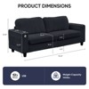 84" Oversized Loveseat Sofa Couch with USB&Type-C Charging Port, Compact 2-Seater Couch with Side Pocket,Ergonomic Design Soft Sofa - 4 of 4