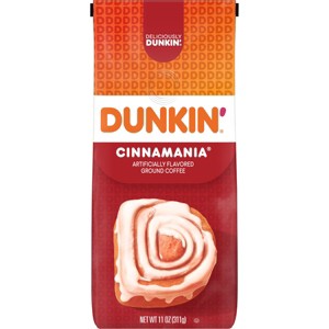 Dunkin’ Cinnamania Flavored Ground Coffee - 11oz - 1 of 4