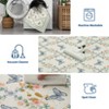 Modern Washable Area Rug, Soft Floral Floor Cover with Non Slip Backing, Low Pile Stain Resistant Floor Carpet for Home Office - 4 of 4