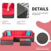 Celebalcony 5 Piece Patio Conversation Set All Weather Wicker Rattan Patio Sofa Outdoor Sectional Seating Group With Cushions - 4 of 4