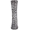 Memoi Women's Faux Snakeskin Print Fishnet Textured Crew Sock Black One Size - 2 of 4