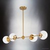 Urban Ambiance Luxury Minimalist Indoor Chandelier,  5-7/8''H x 14-3/4"W x 40''D,  Brushed Bronze Finish, UHP4451 - 3 of 4