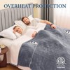 Inhand Heated Blanket Dual Control Electric Heating Blanket Auto-Off 10 Heat Level Over-Heat Protection Flannel ETL Certified - 2 of 4