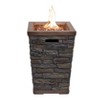 Alpine Corporation 32000 BTU Adjustable Flame Stone Look Column Gas Outdoor Fire Pit Brown - 3 of 4