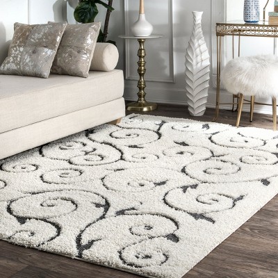 Nuloom Maisha Contemporary Shag Area Rug, 4' x 6', Beige