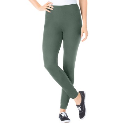 Woman Within Plus Size Petite Stretch Cotton Legging