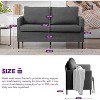 TYBOATLE 51" Modern Small Loveseat Sofa, 2‑Seater Fabric Couch with Iron Legs for Apartment, Office, Dorm, or Bedroom, Black - 2 of 4