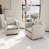 Fabric Modern Single Sofa Chair Set of 2 with Soft Cushions, Comfortable Armchair for Bedroom, Corner, or Reading Room, Easy Assembly - 2 of 4