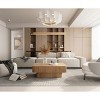 38.6" Lift-Top Fluted Coffee Table with Storage,Adjustable Height Solid Wood Veneer Modern Living Room Table-Baofuwish - 2 of 4