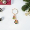 Unique Bargains Christmas Keychain Double Ring Zinc Alloy Colorful 3.15" 1 Pc - 4 of 4