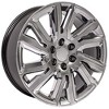 OE Wheels CV39 22 Inch Rim Fits Sierra 1500 Style 6x139.7 22x9 Gloss Hyper Black with Chrome Insert - Hollander 5907 (1) - 3 of 4