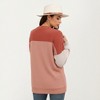 Anna-Kaci Women's Long Sleeve Colorblock Pullover Top with Crew Neck and Relaxed Fit - 2 of 4
