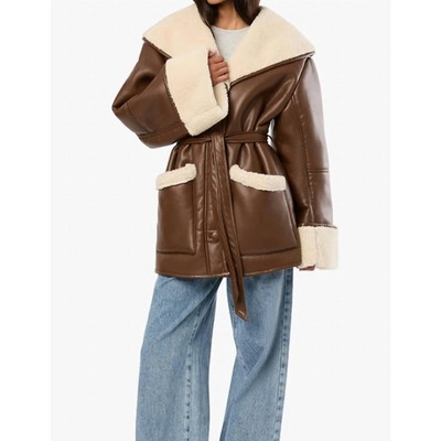 Women's Vegan Leather Bonded Faux Fur Jacket - WE WORE WHAT