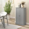 Okak Floor Sideboard Cabinet 48.5" Kitchen Pantry Farmhousewith 2 Adjustable Shelves and 4 Beadboard Doors - 2 of 4