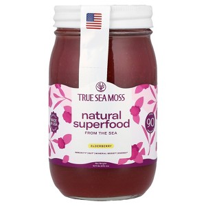 True Sea Moss Natural Superfood From The Sea, Elderberry, 16 fl oz (473 ml) - 1 of 2