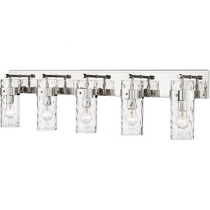 Fontaine 5-Bulb Dimmable Vanity Light - Elegant Steel Fixture for Bathroom, 44" Wide - 1 of 4
