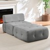 Mjkone Velvet Single Sofa, 1-Seater Modular Sofa Couch with Rivet Trim for Living Room - 3 of 4