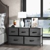 Dresser with 5 Drawers, Dressers for Bedroom, Fabric Storage Tower, Hallway, Entryway, Closets, Sturdy Steel Frame, Wood Top, Easy Pull Handle - 2 of 4