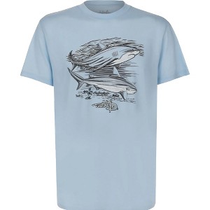 Reel Life Neptune Ocean Washed Bullsharks T-Shirt - Omphalodes - 1 of 2