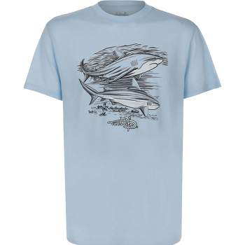 Reel Life Stinson Slub Pocket Fish Silhouette T-shirt - Xl - Angel