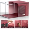 Sorbus 4 Pack Jumbo Foldable Storage Box - Metal Frame, Oxford Fabric with Clear Window & Handles - for Bedding Linen, Clothing & More (Pink) - 2 of 4