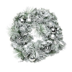 Transpac Artificial 24 in. Multicolored Christmas Holiday Wreath - 1 of 2