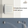 CASAINC 6-Spray 12 Inches LED Thermostatic Dual Shower Head Ceiling Mount Fixed and Handheld Shower Head 2.5 GPM - 3 of 4