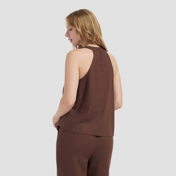 Top halter de mezcla de lino para mujer - A New Day™ 3