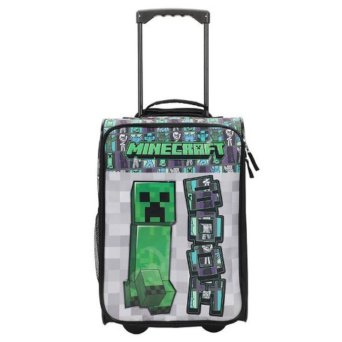 Minecraft Creeper Youth 18 Soft Sided Roller Travel Suitcase : Target