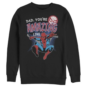 Men's Marvel Webbed Spider-Man Amazing Dad Sweatshirt - 1 of 3