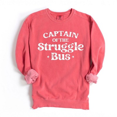 Simply Sage Market Women's Garment Dyed Graphic Sweatshirt Captain of the  Stuggle Bus - 2XL - Watermelon