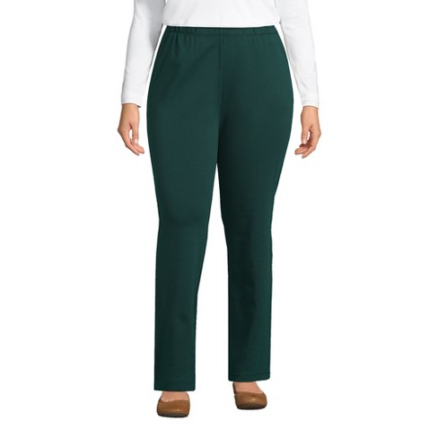 Lands' End Women's Plus Size Sport Knit High Rise Elastic Waist Pants - 3x  - Deep Balsam : Target