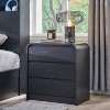 Nightstand with Charging Station, 25" Tall Modern Wood Bedside Table with 3 Storage Drawers, End Table for Bedroom, Living Room - 3 of 4