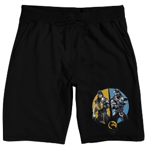 Mortal Kombat Klassic Characters Men's Black Sleep Pajama Shorts - 1 of 3