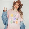 Simply Sage Market Women's Bunny Egg Easter Chart Short Sleeve Graphic Tee - 2 of 3