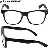grinderPUNCH Retro NERD Geek Oversized BLACK Framed Clear Lens Eye Glasses for Men Women - 2 of 3