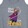 Women's - Frozen 2 - She's Elsa, I'm Anna Graphic Racerback Tank - 2 of 4