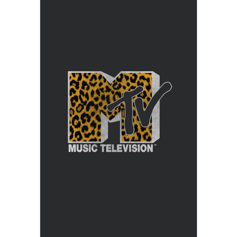 Women's MTV Cheetah Print Logo Racerback Tank Top, 2 of 5