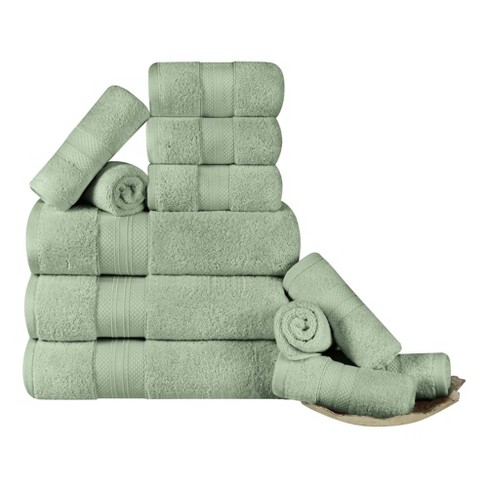 Premium Cotton Solid Plush Heavyweight Luxury 12 piece Towel Set