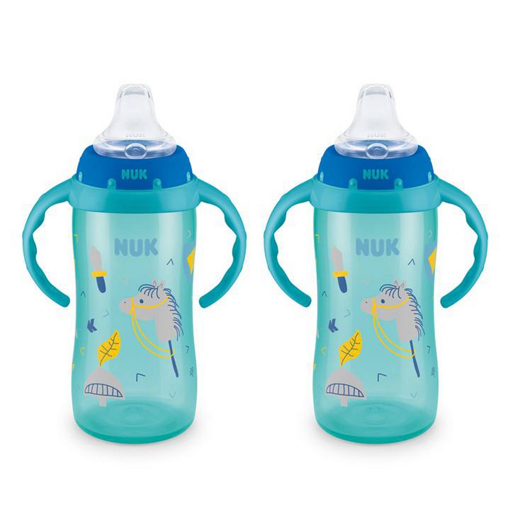 Photos - Baby Bottle / Sippy Cup NUK Large Learner Cup - Blue - 10oz/2pk 