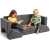 8PCS Modular Toddler Couch Sofa Set for Playroom Bedroom, Kids Convertible Sofa Sectional Foam Playset, Children’s Gift - 2 of 4