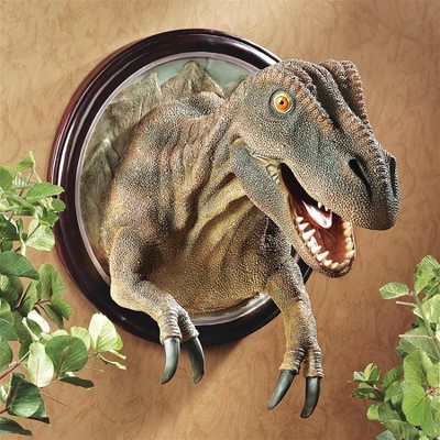 Design Toscano T-Rex Dinosaur Trophy Wall Sculpture